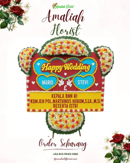 Papan Bunga Pernikahan Kemang Tanduk
